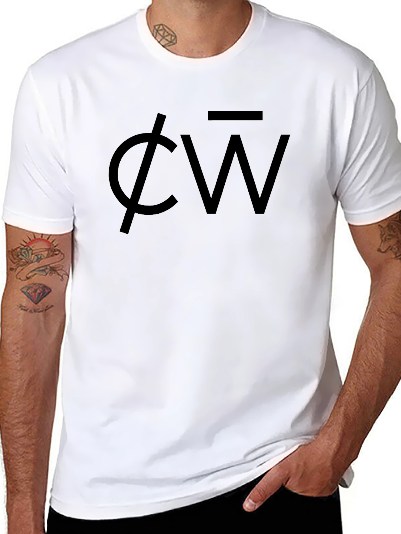 CW Bar Black Graphic Tee - Modern Streetwear