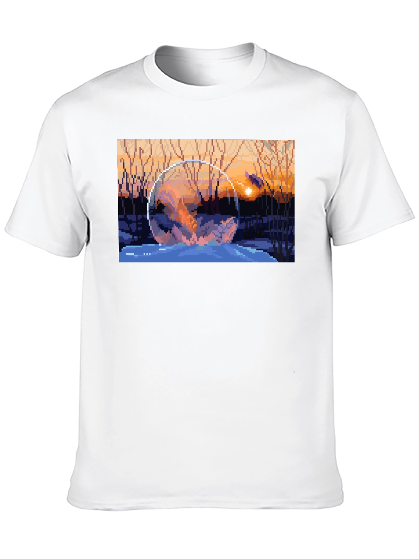Pixel Art Snow Globe T-Shirt