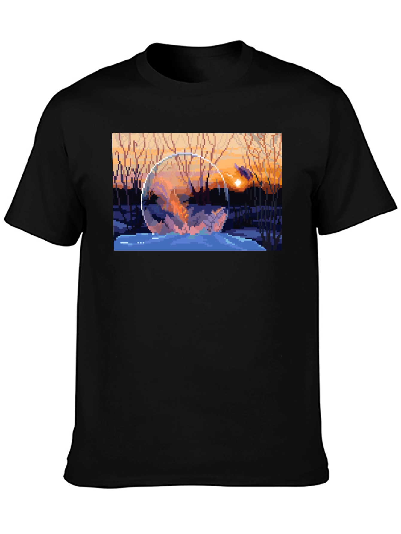 Pixel Art Snow Globe T-Shirt