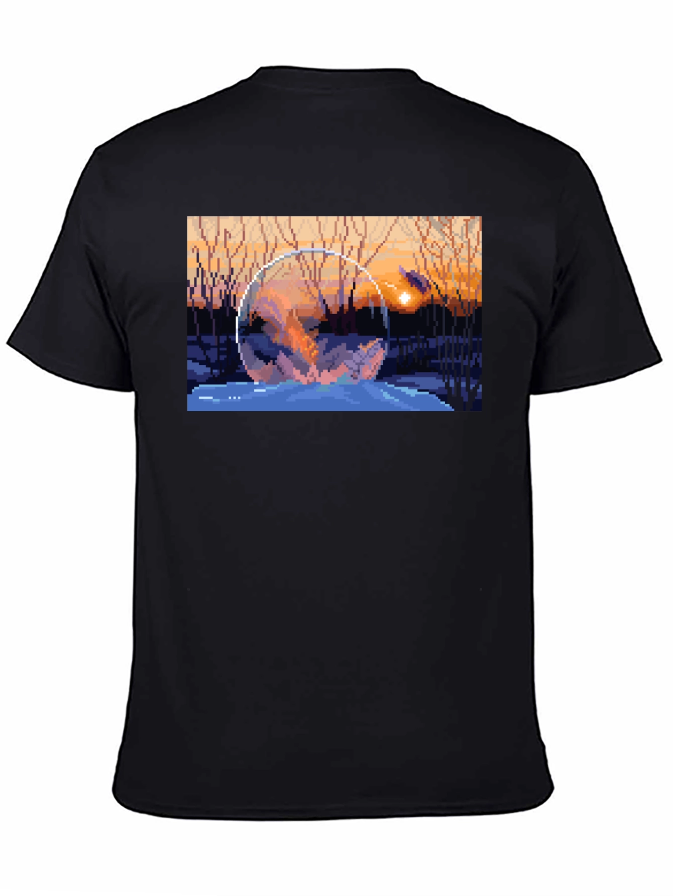 Pixel Art Snow Globe T-Shirt