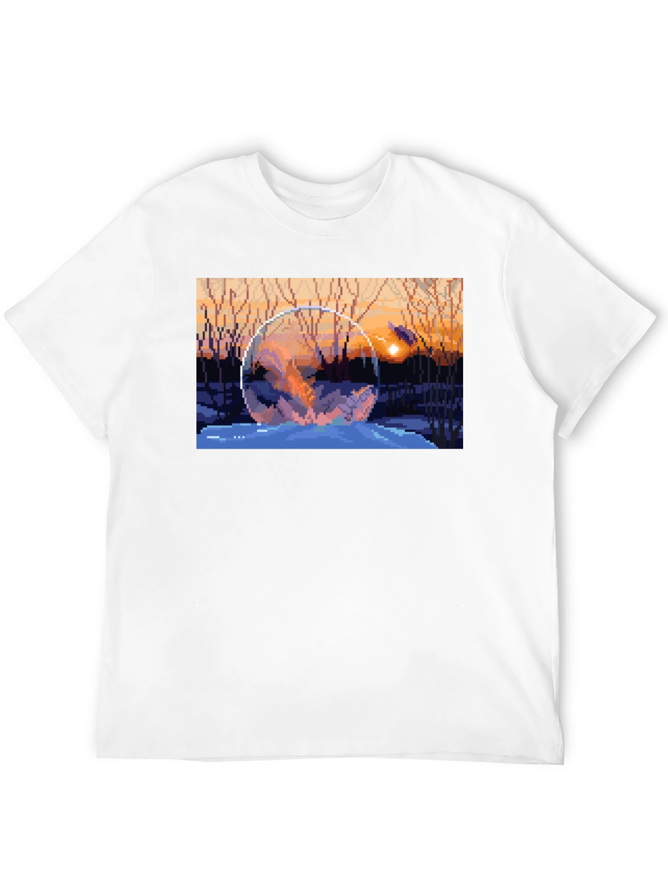 Pixel Art Snow Globe T-Shirt