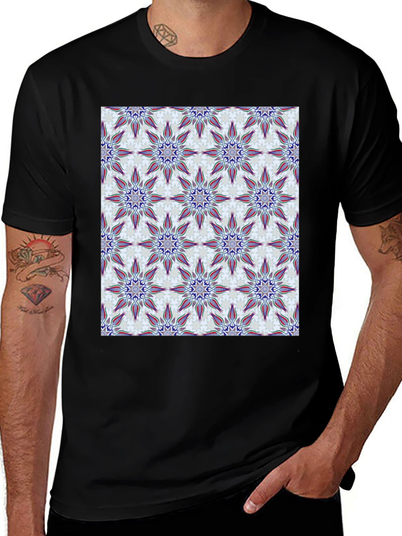 Patterned T-Shirt: Floral Design Casual Comfort