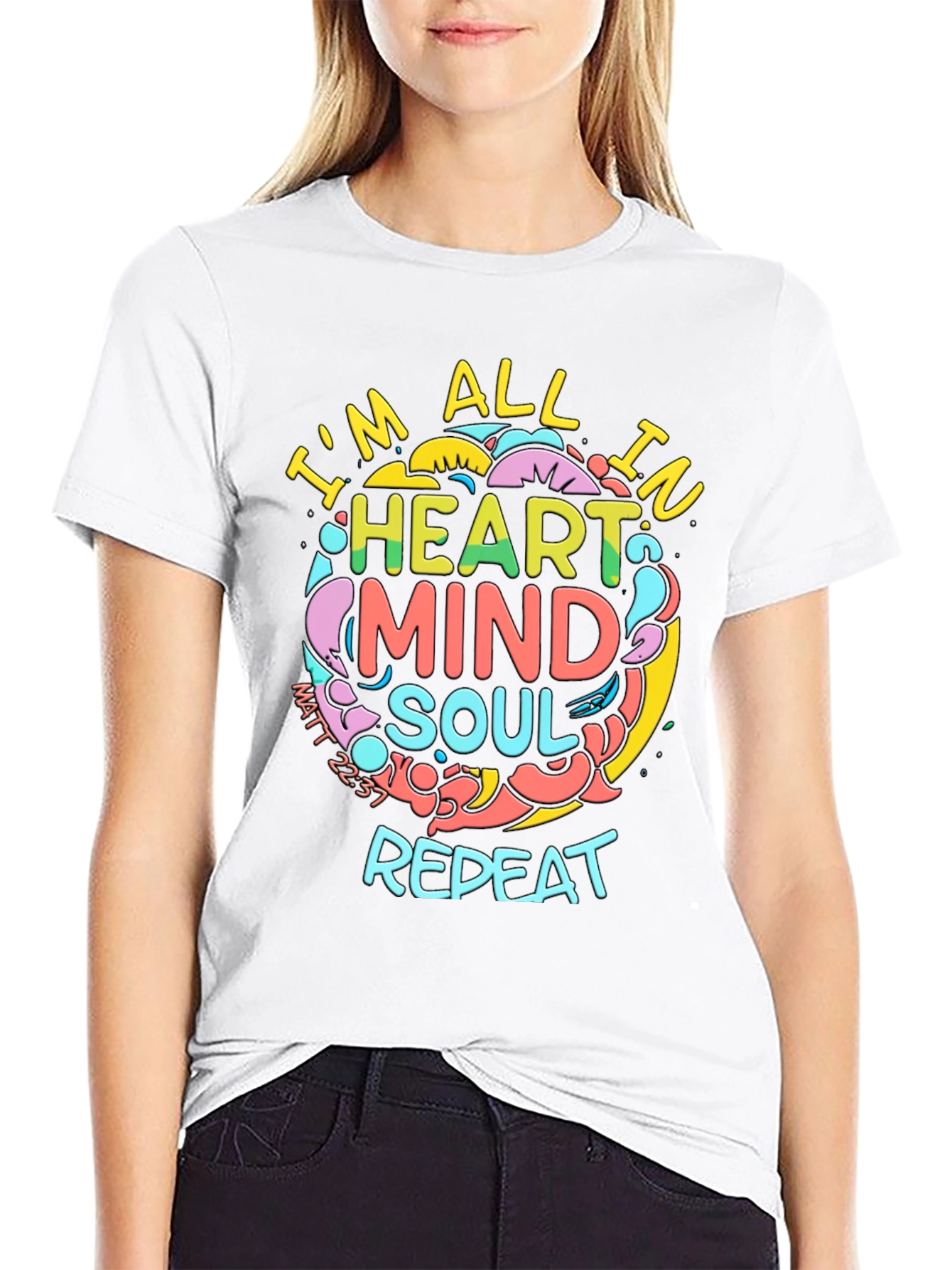 Heart Mind Soul Repeat Graphic Tee