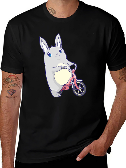 Cute Bunny on Bike Graphic T-Shirt