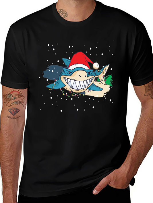 Festive Shark Christmas T-Shirt