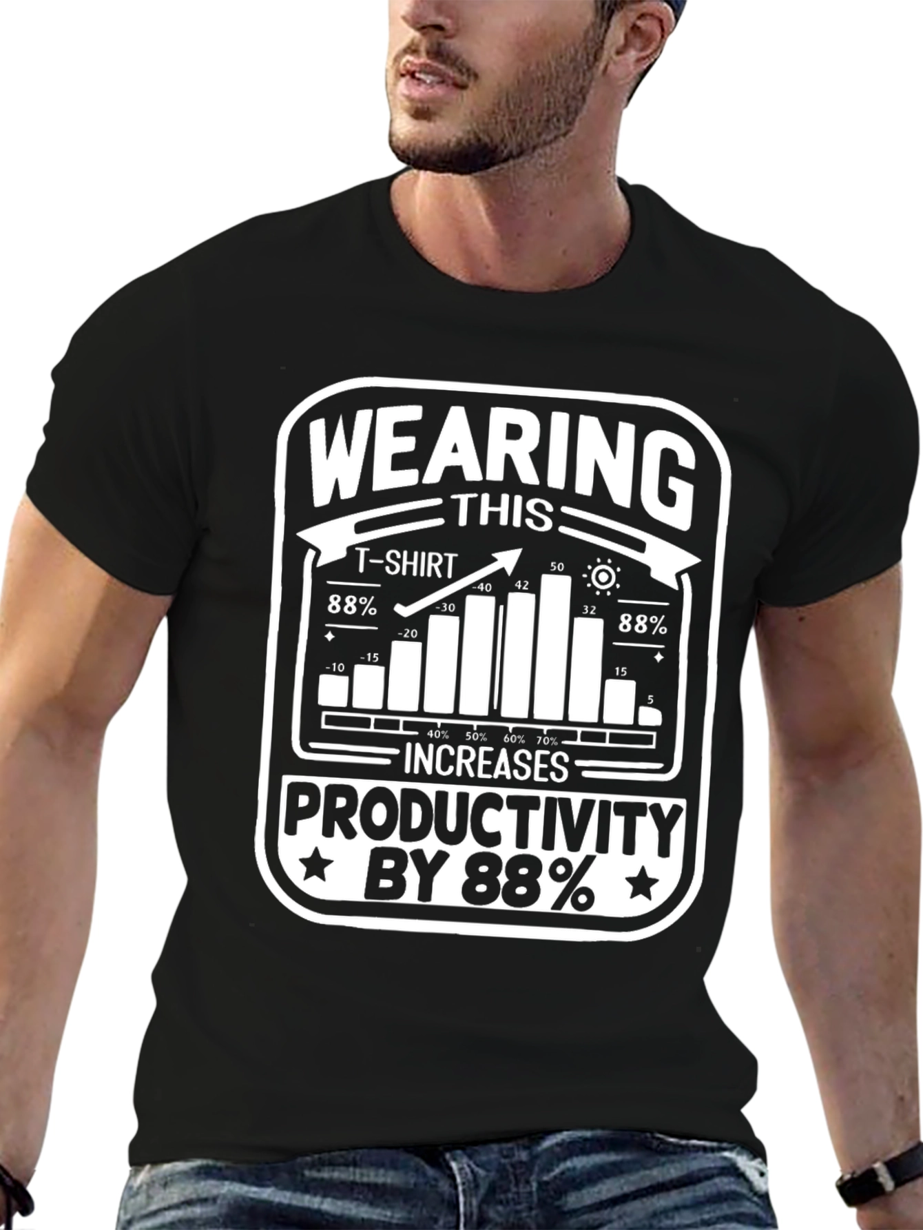 Wearing This T-Shirt Increases Productivity Funny Graphic Tee