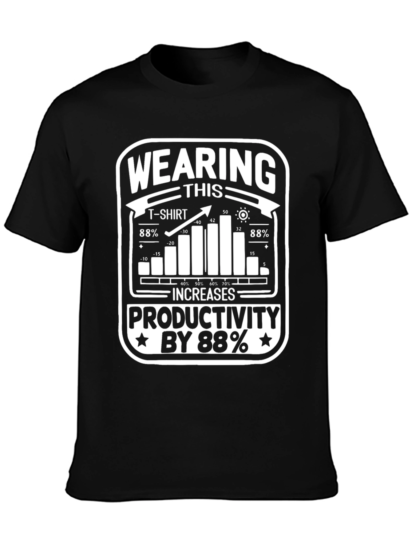 Wearing This T-Shirt Increases Productivity Funny Graphic Tee