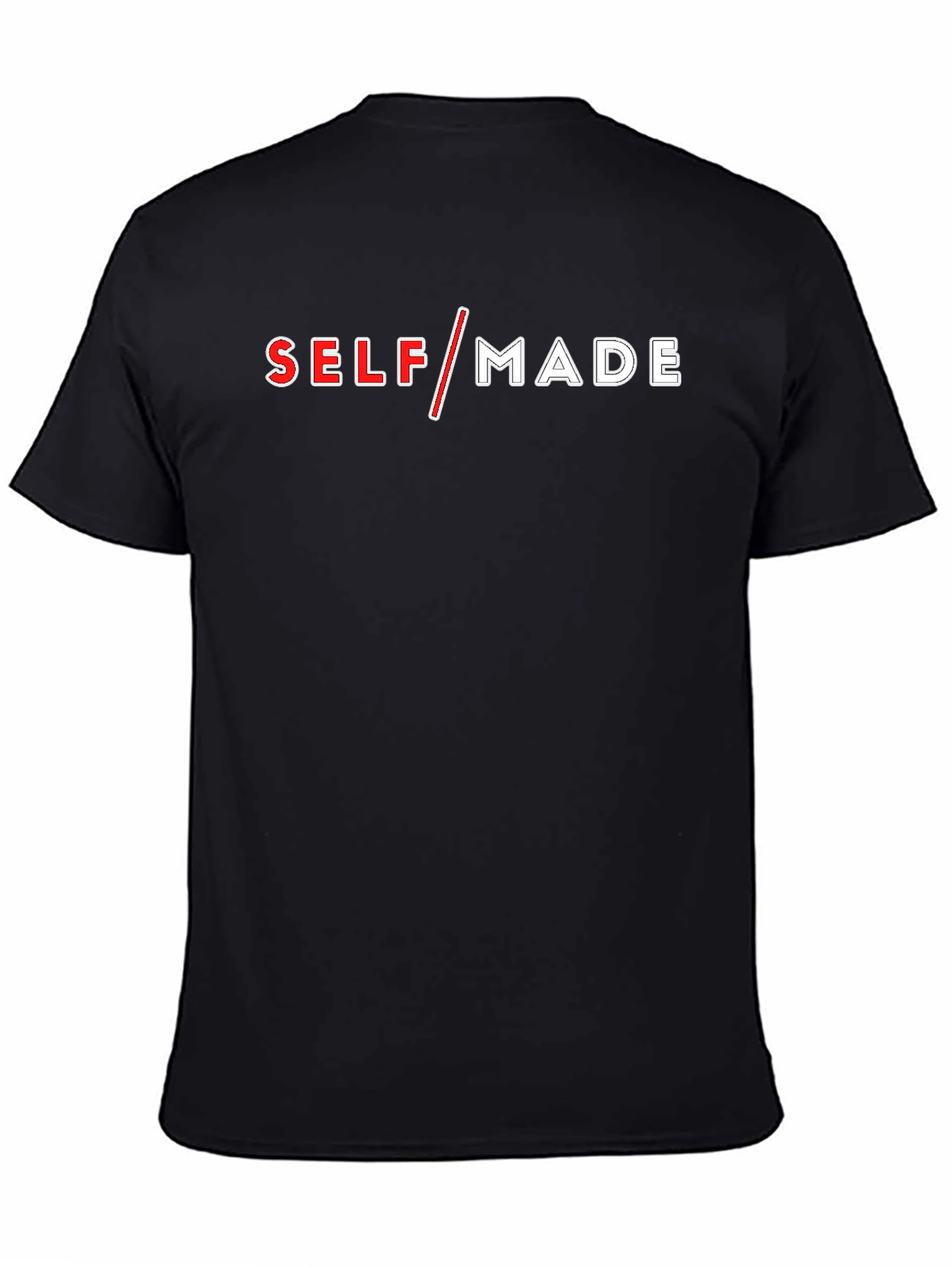 Self Made Graphic Tee - Black Cotton T-Shirt