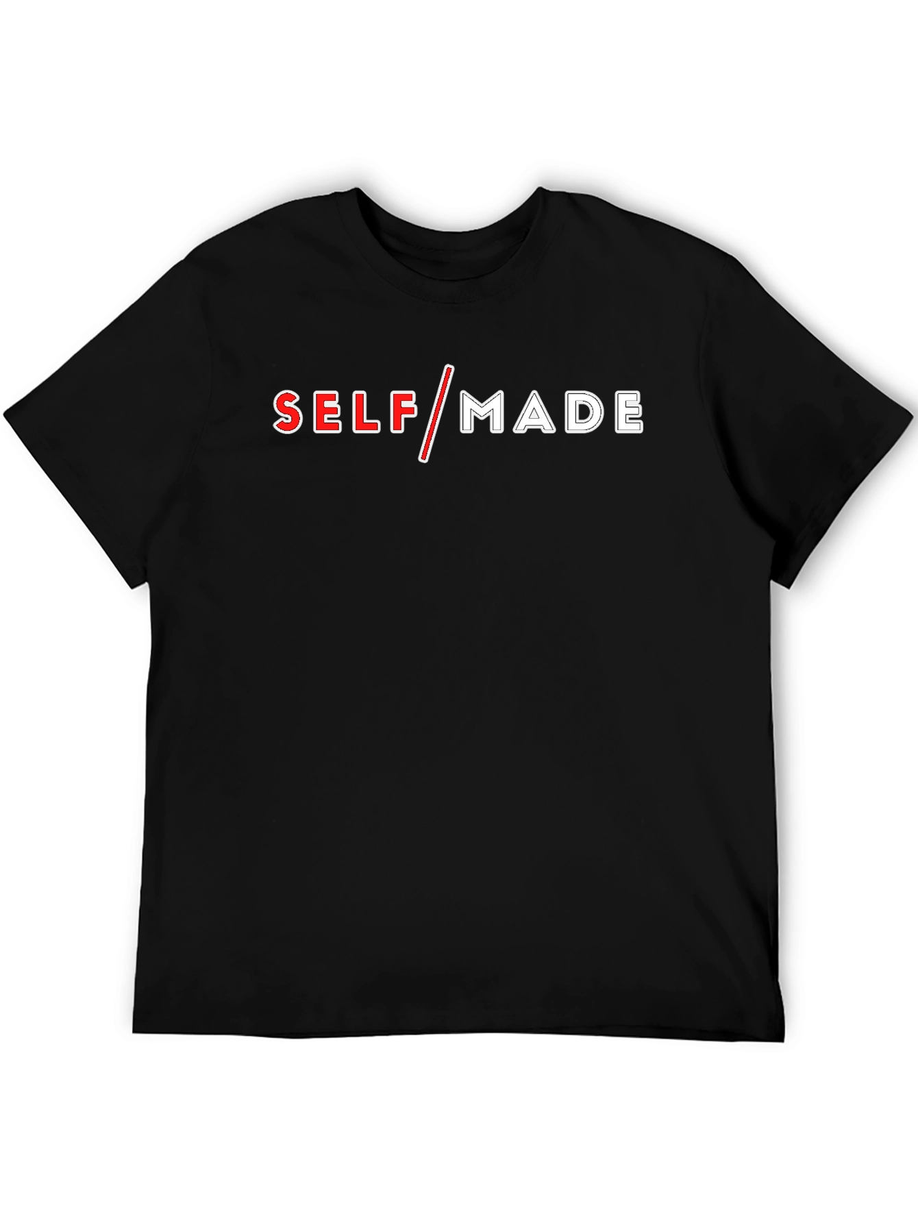 Self Made Graphic Tee - Black Cotton T-Shirt