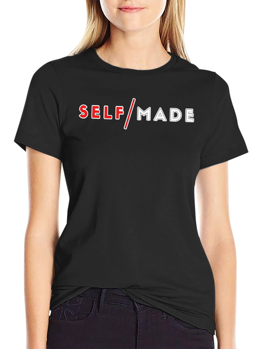 Self Made Graphic Tee - Black Cotton T-Shirt