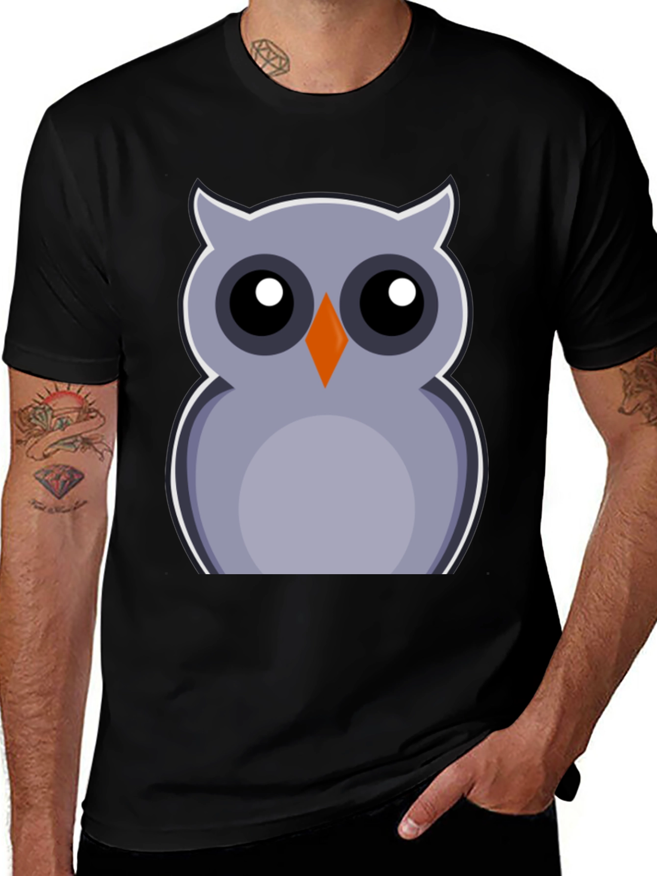 Owl Graphic Print Tee - Fun & Stylish