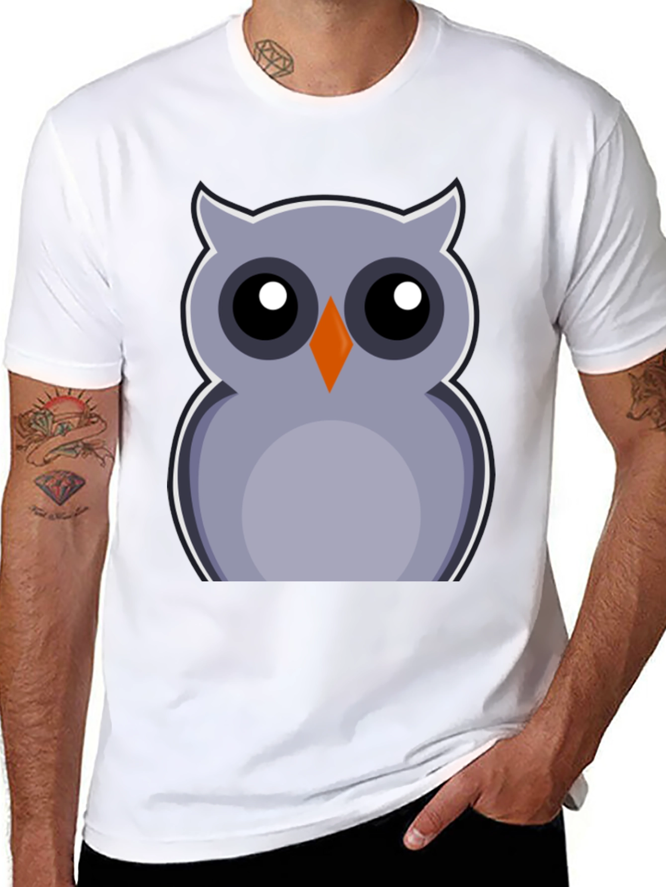 Owl Graphic Print Tee - Fun & Stylish