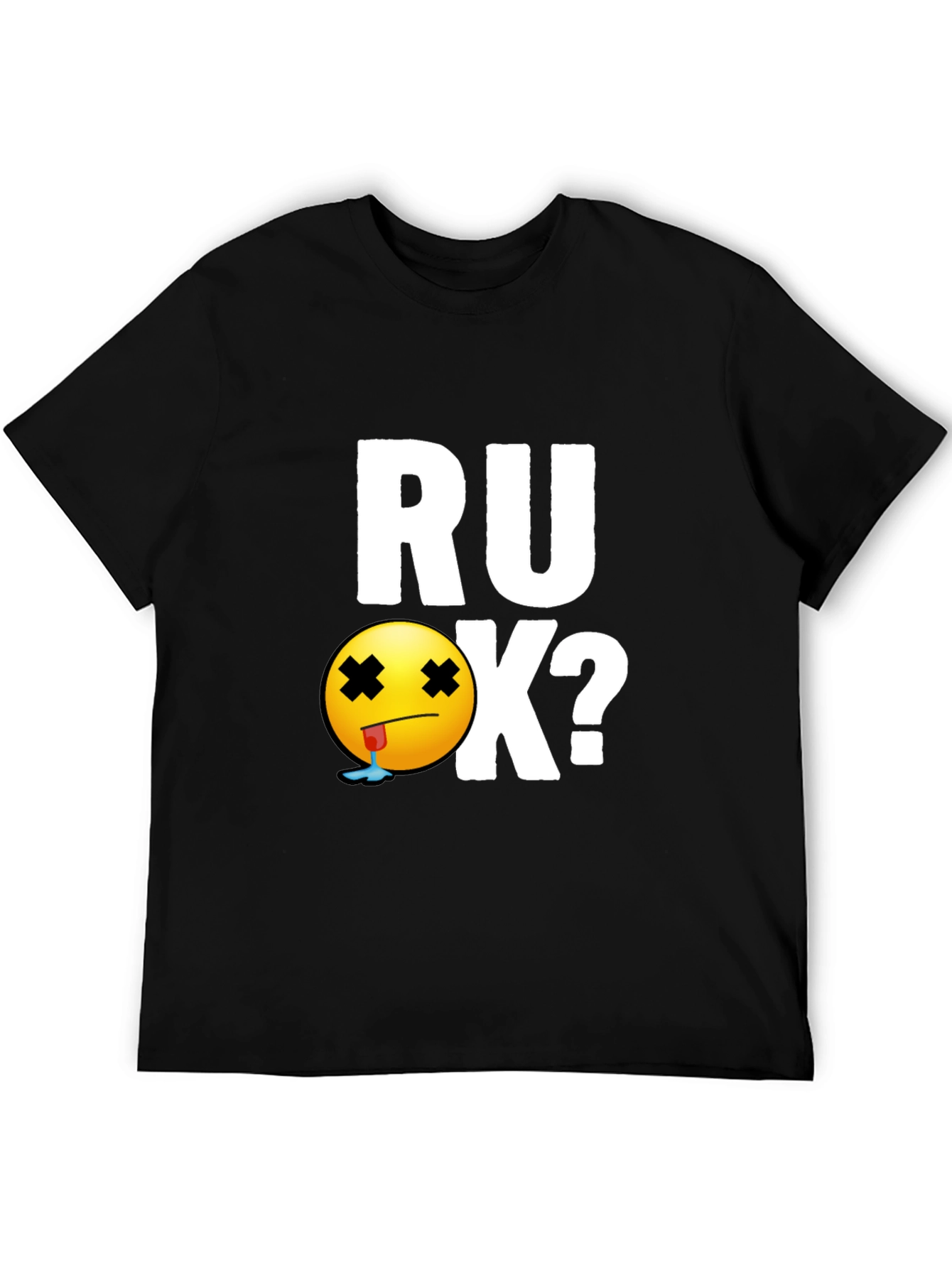 RU OK? Graphic T-Shirt - Black Cotton Tee