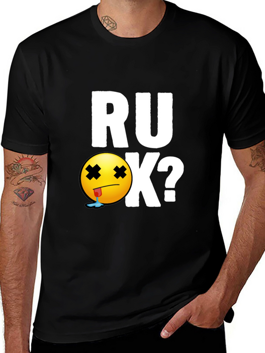 RU OK? Graphic T-Shirt - Black Cotton Tee