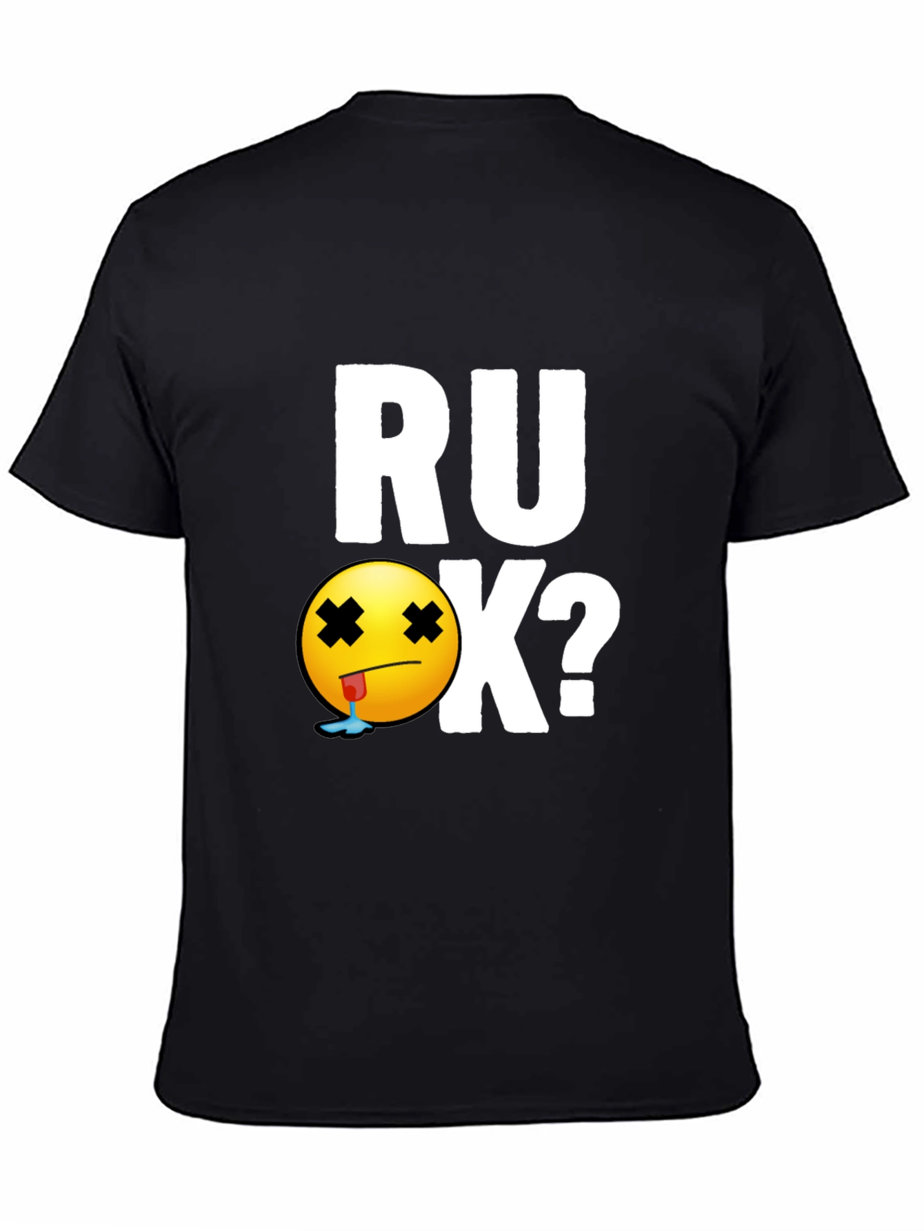 RU OK? Graphic T-Shirt - Black Cotton Tee