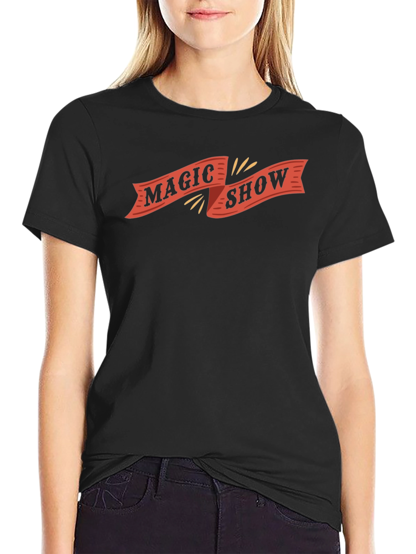 Magic Show Graphic Tee - Black Cotton Blend