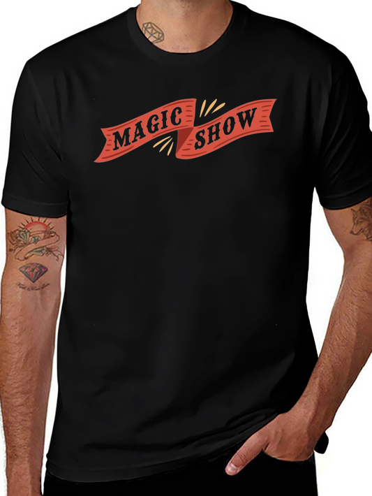 Magic Show Graphic Tee - Black Cotton Blend