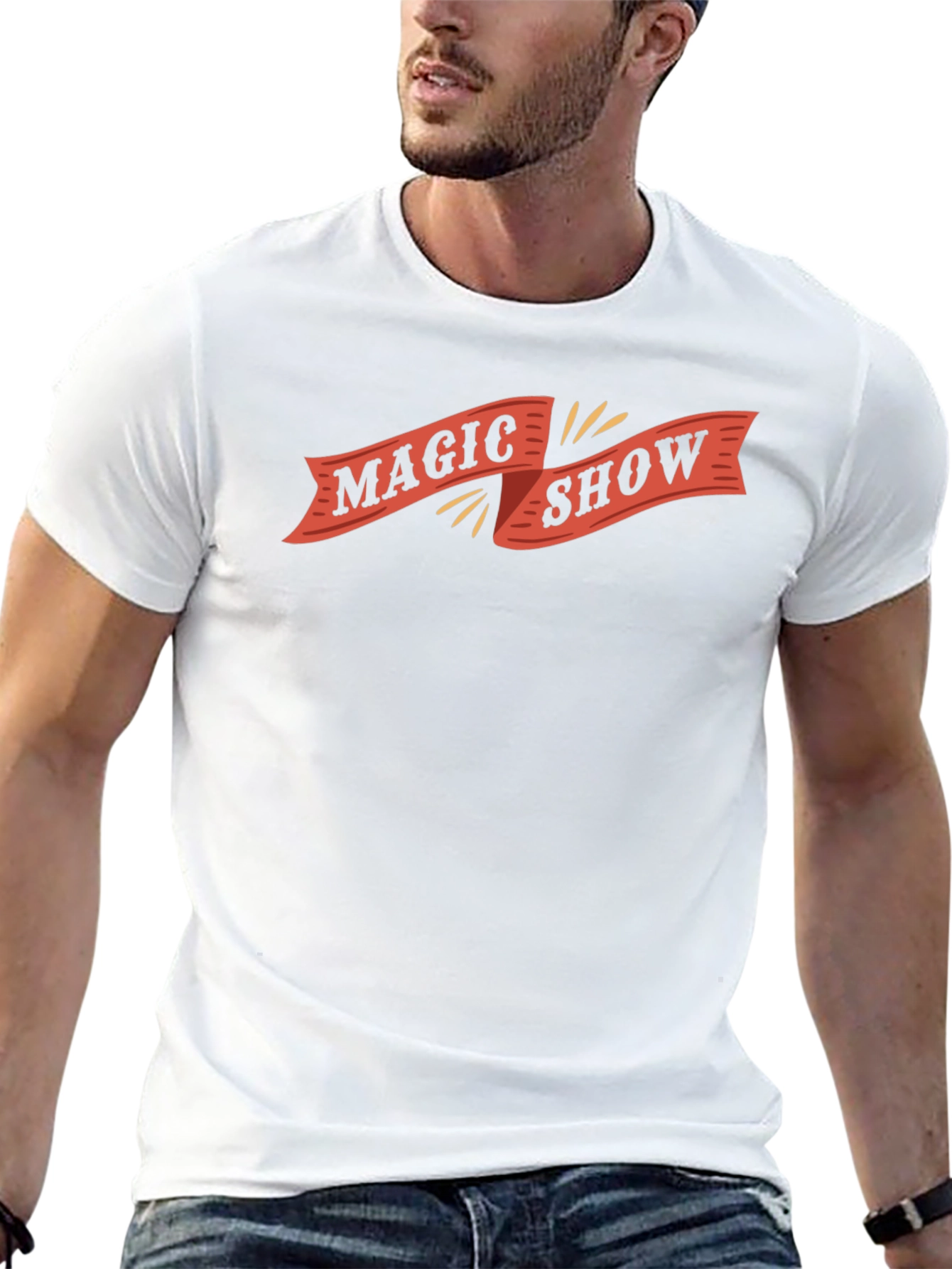 Magic Show Graphic Tee - Black Cotton Blend