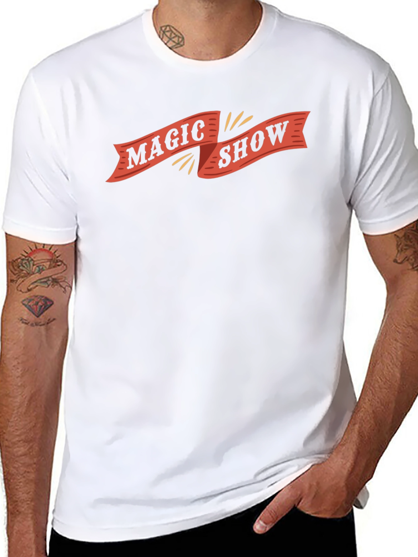 Magic Show Graphic Tee - Black Cotton Blend
