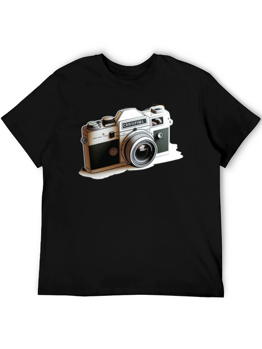 Retro Camera Graphic Tee - Vintage Style T-Shirt