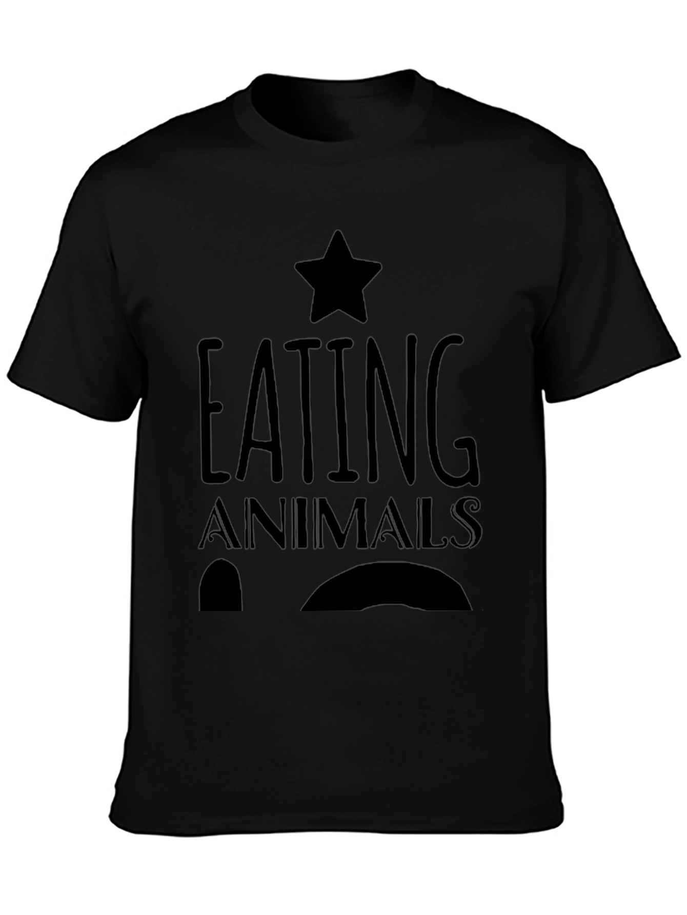 Vegan Graphic Tee - Eating Animals Star Design