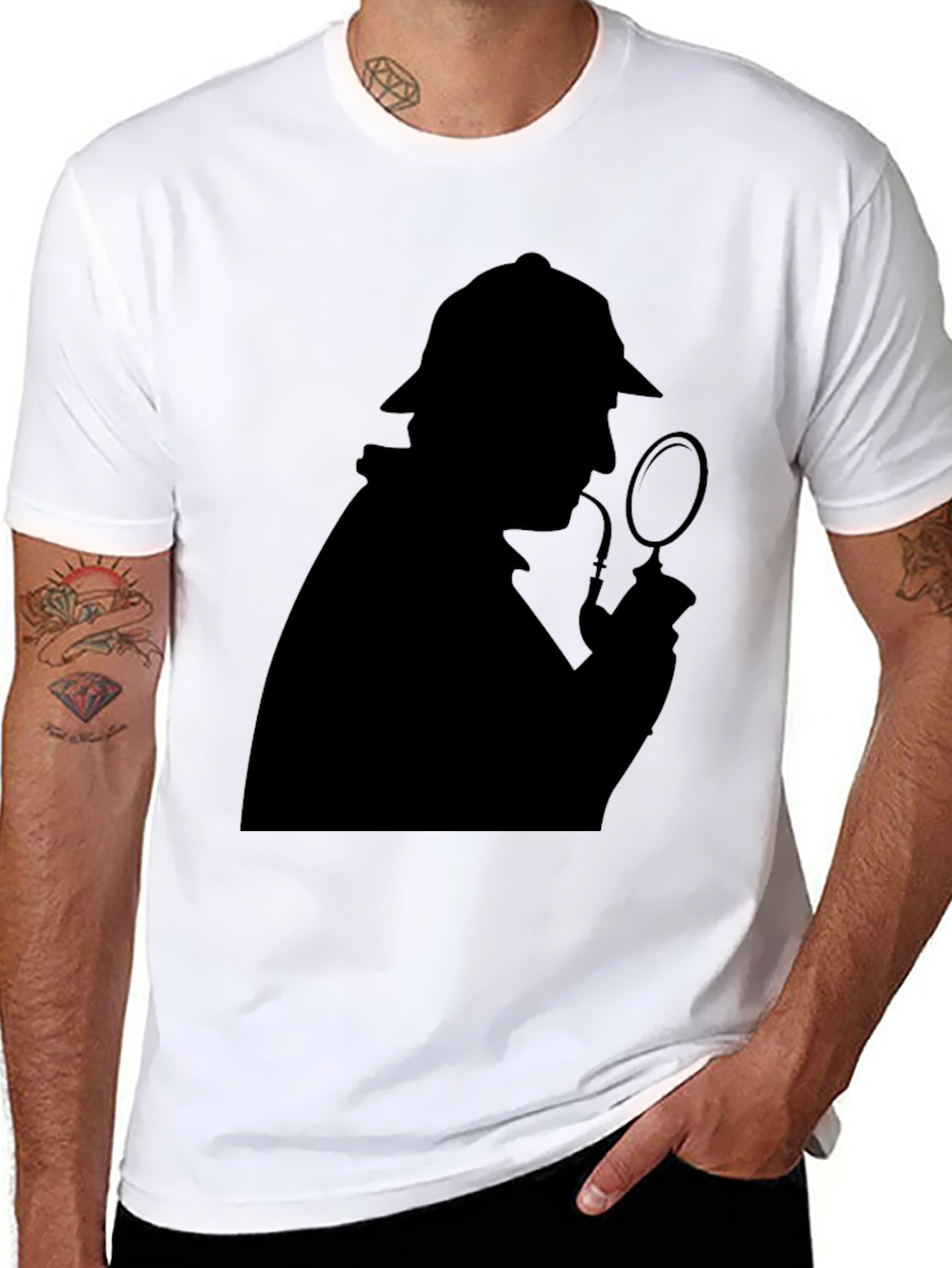Sherlock Holmes Silhouette T-Shirt - Detective Tee