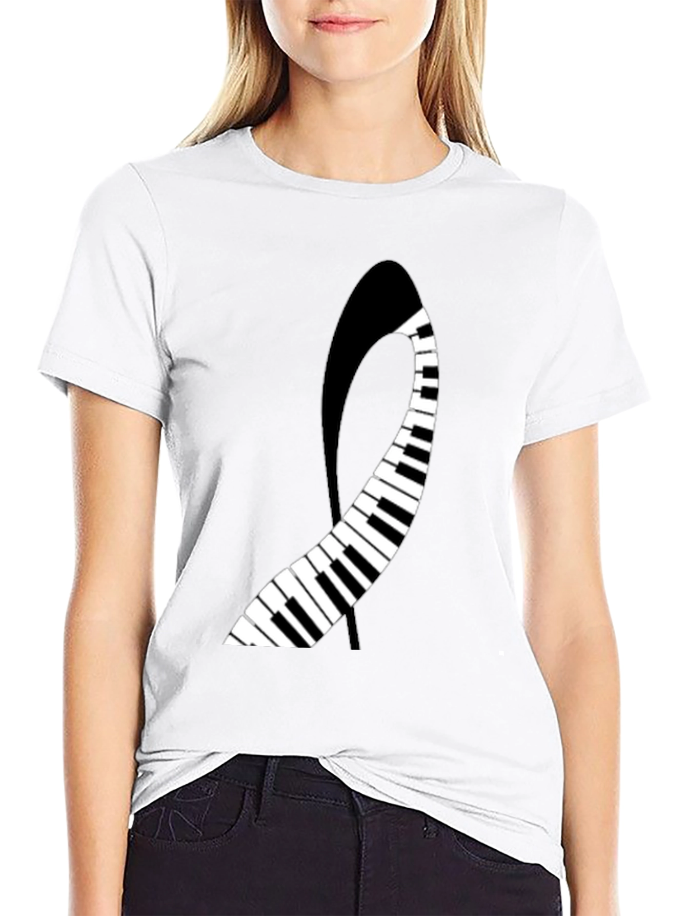 Musical Keys Graphic Tee - Stylish & Unique
