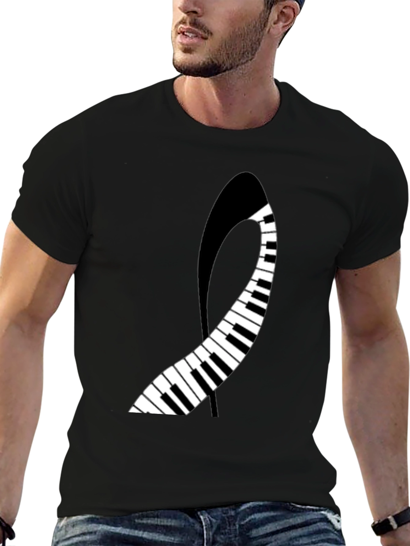 Musical Keys Graphic Tee - Stylish & Unique