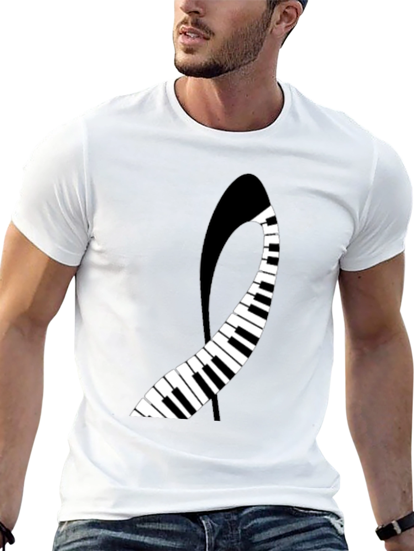Musical Keys Graphic Tee - Stylish & Unique