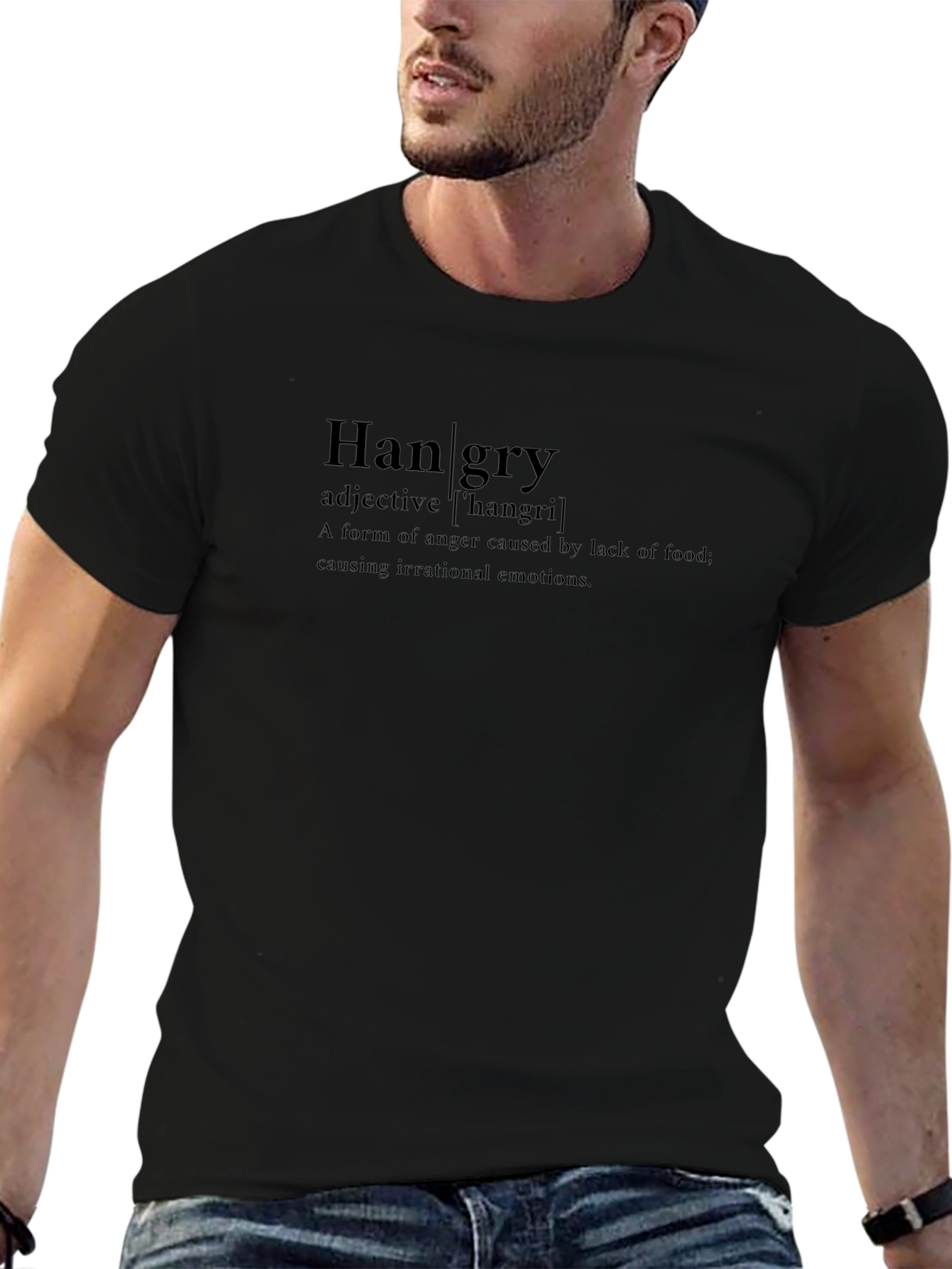Hangry Definition T-Shirt - Black Funny Tee