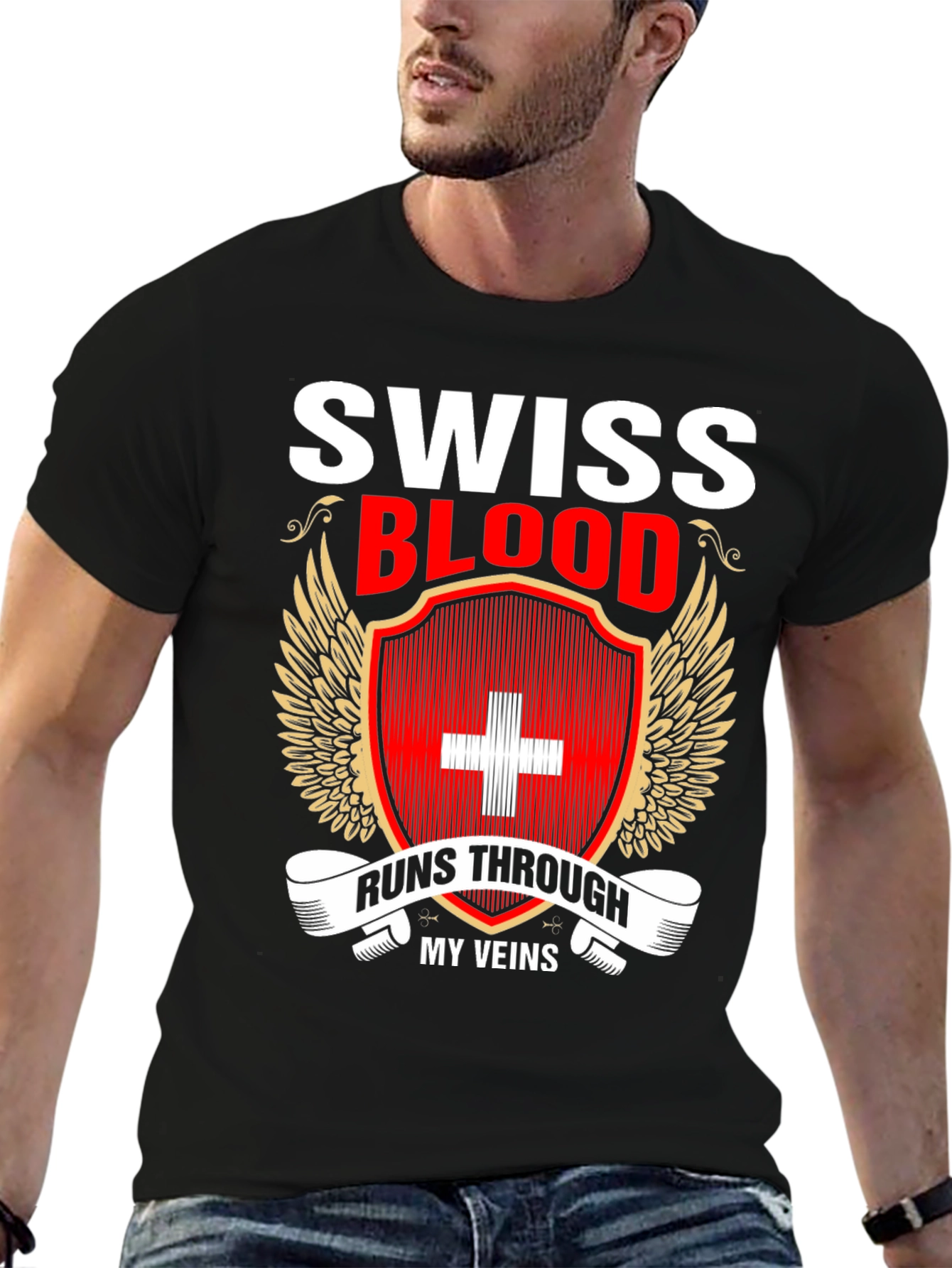 Swiss Blood Runs Through My Veins Graphic Tee