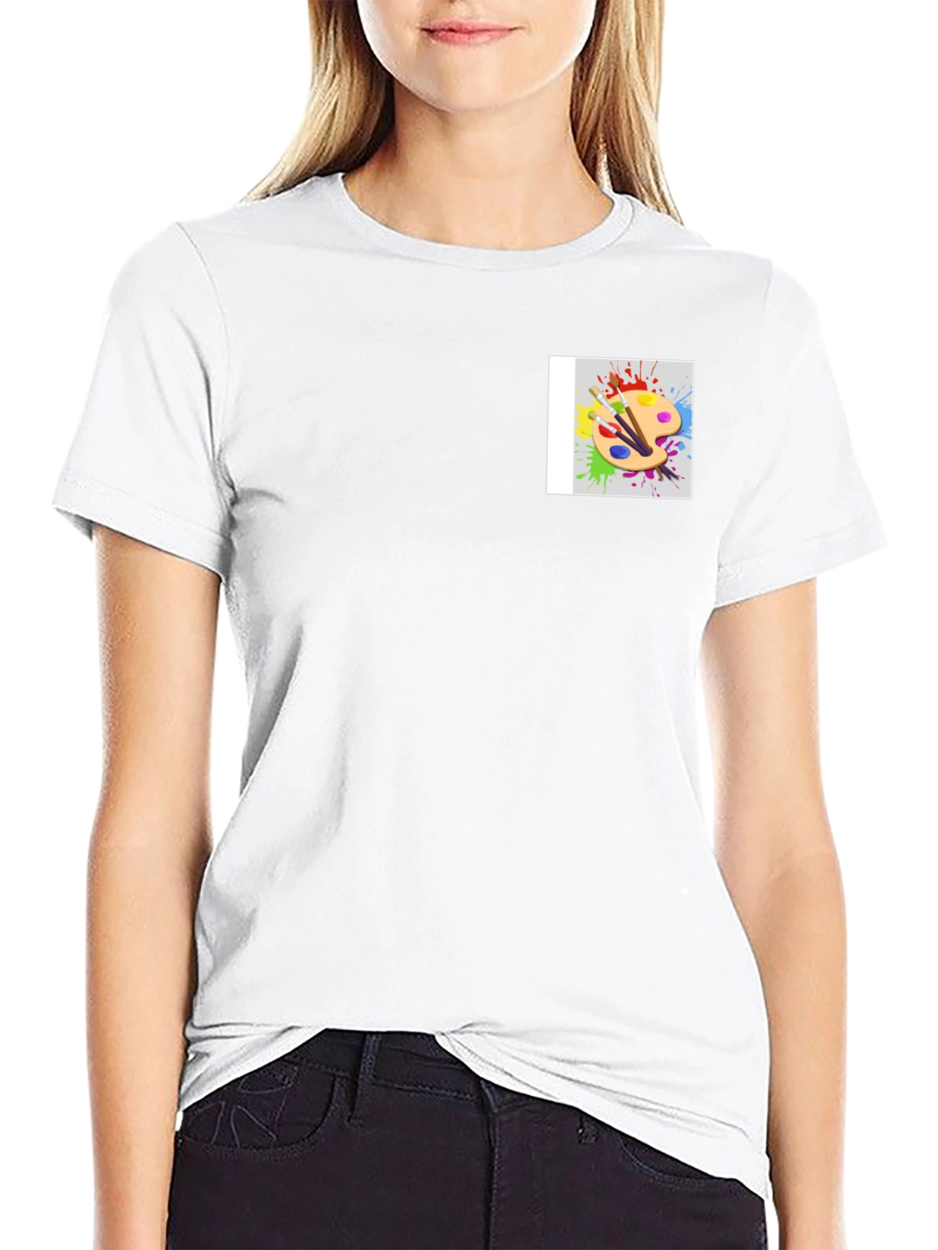 Artist Palette Graphic Black T-Shirt