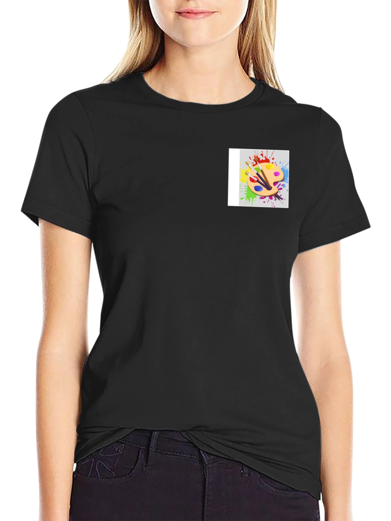 Artist Palette Graphic Black T-Shirt