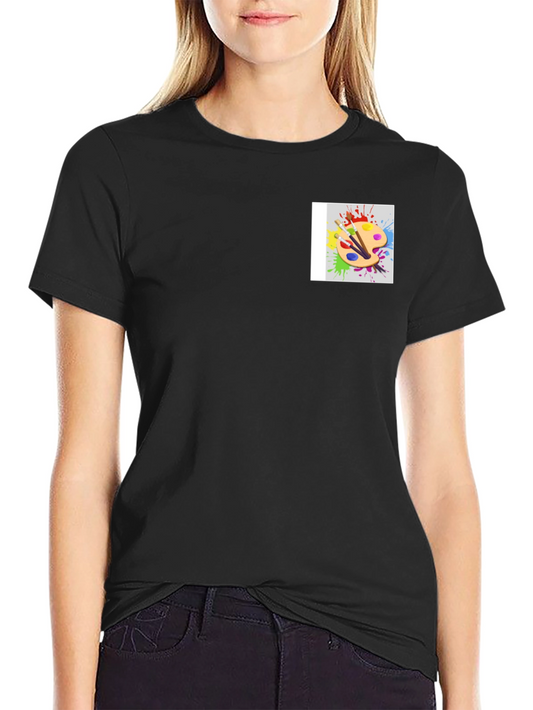 Artist Palette Graphic Black T-Shirt