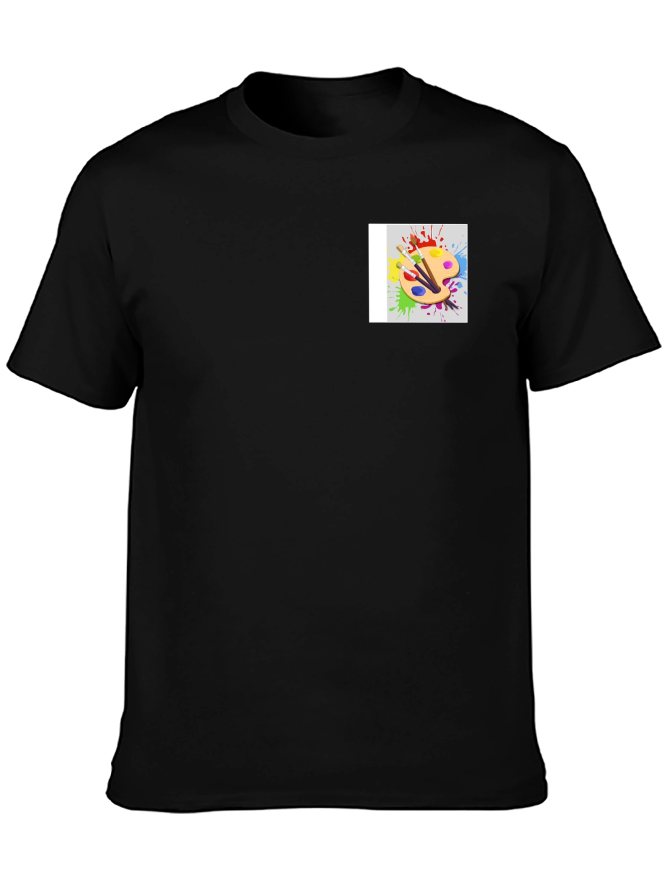 Artist Palette Graphic Black T-Shirt