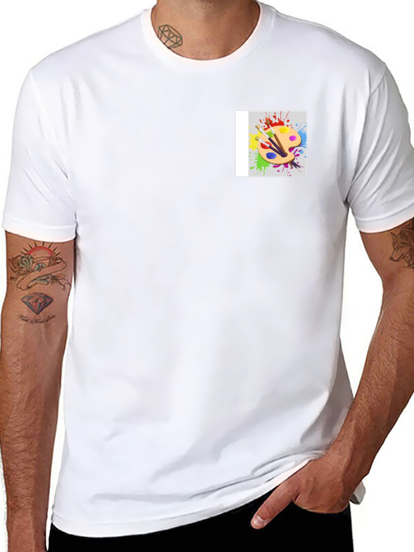 Artist Palette Graphic Black T-Shirt