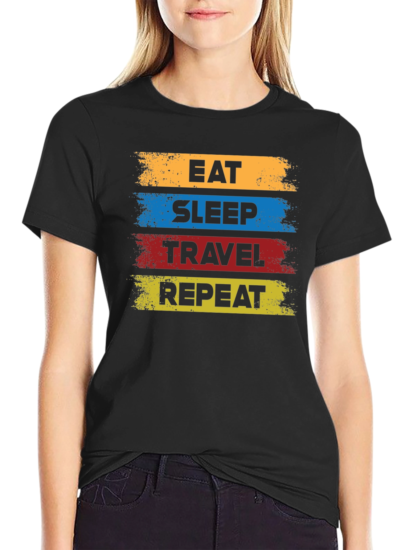 Eat Sleep Travel Repeat T-Shirt - Adventure Ready