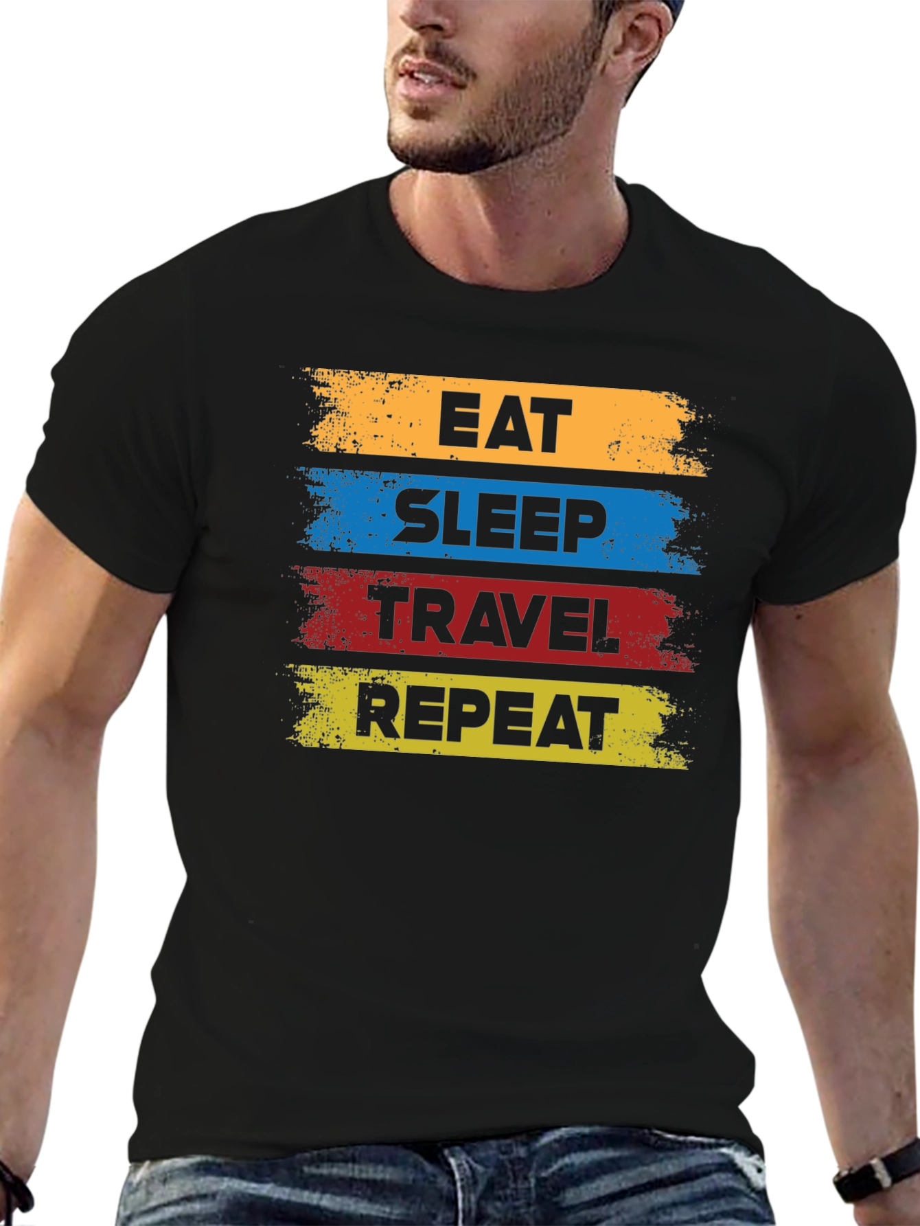 Eat Sleep Travel Repeat T-Shirt - Adventure Ready
