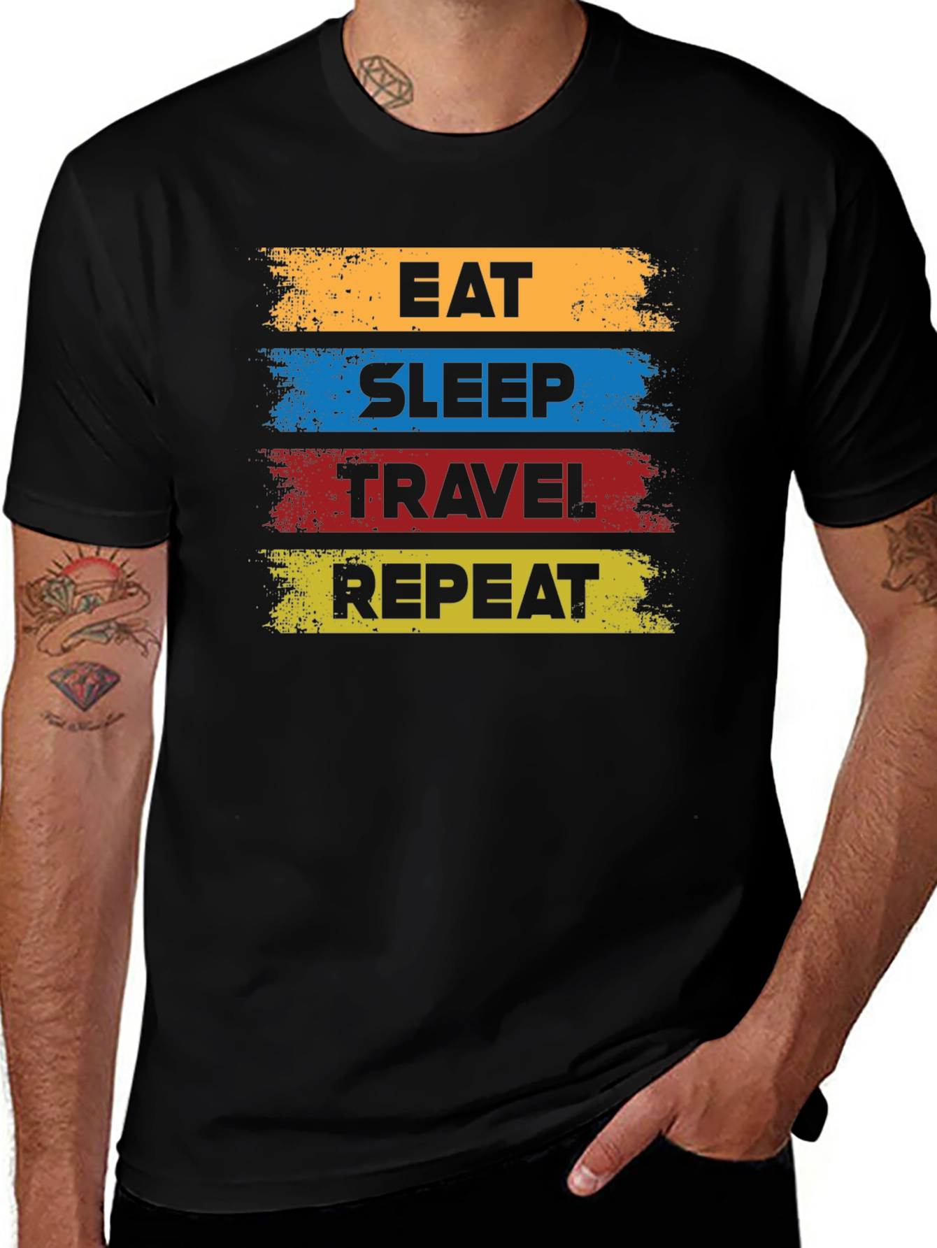 Eat Sleep Travel Repeat T-Shirt - Adventure Ready
