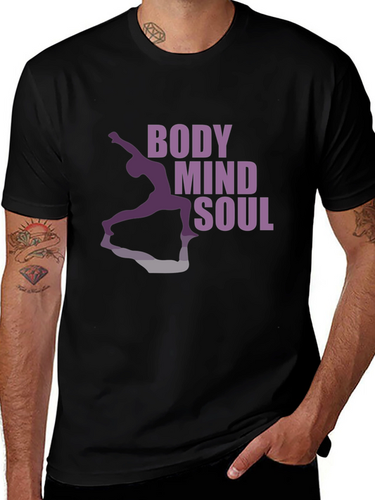 Body Mind Soul Yoga Graphic Tee - Relaxed Fit