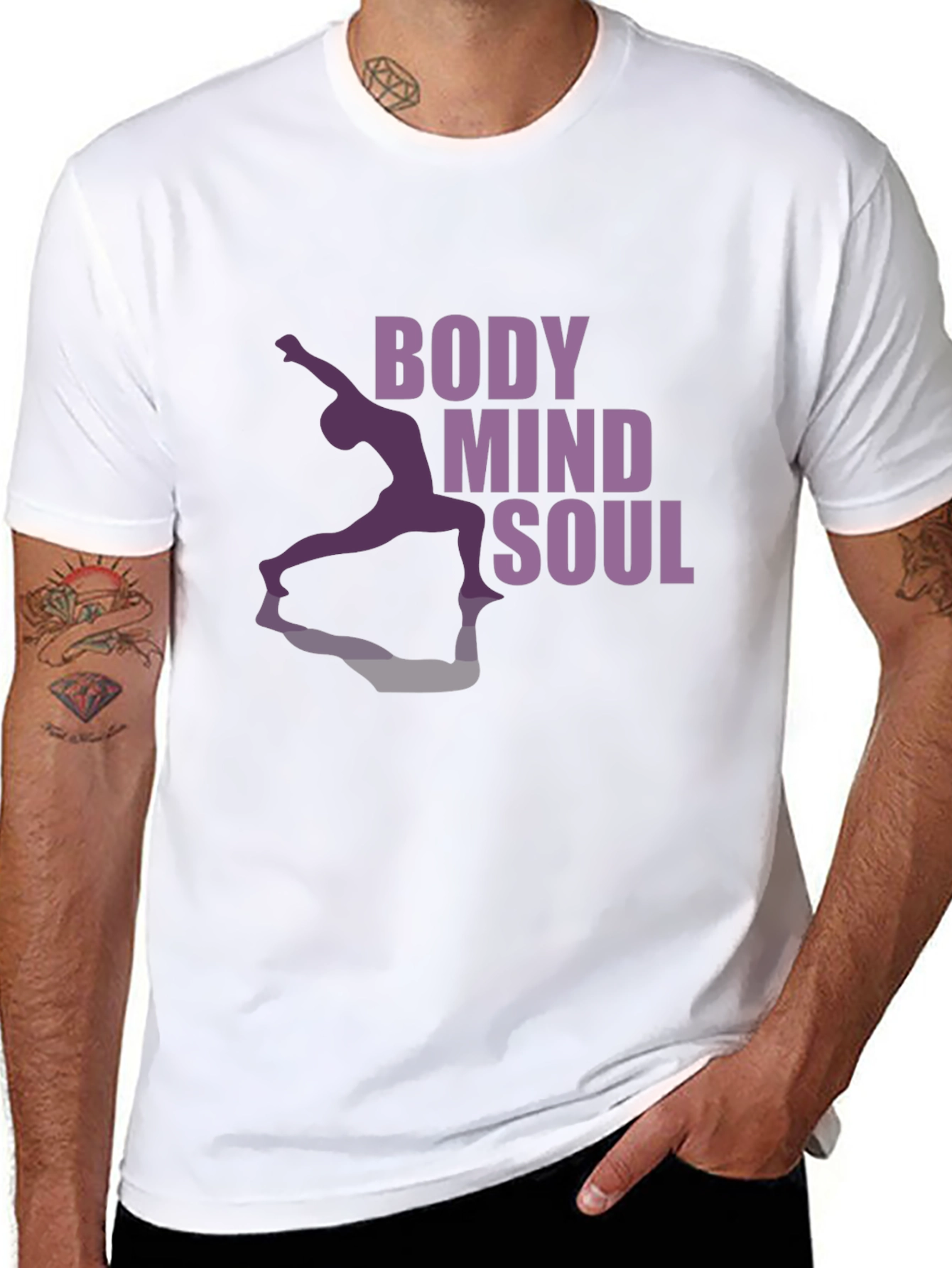 Body Mind Soul Yoga Graphic Tee - Relaxed Fit