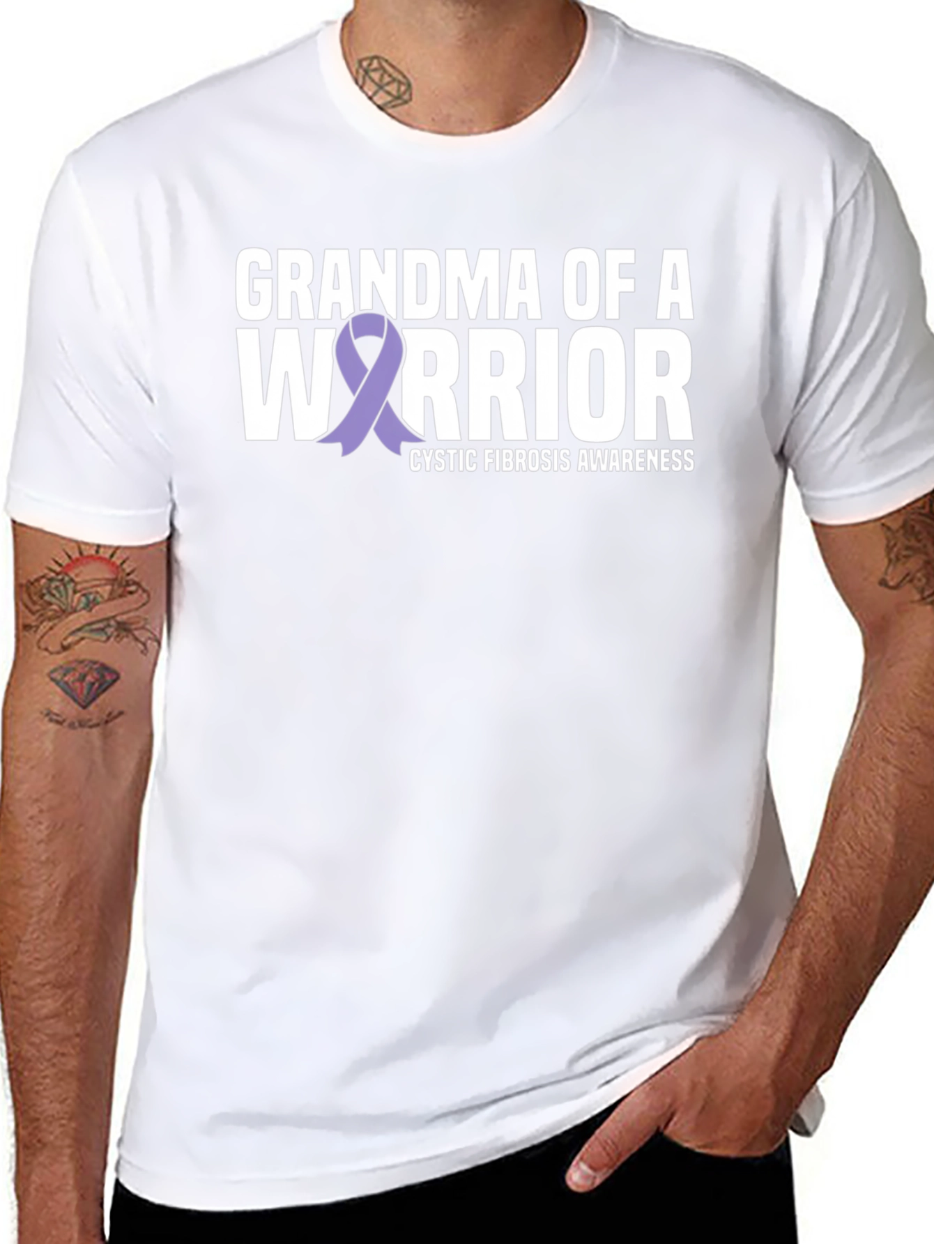 Grandma of a Warrior Cystic Fibrosis Awareness T-Shirt