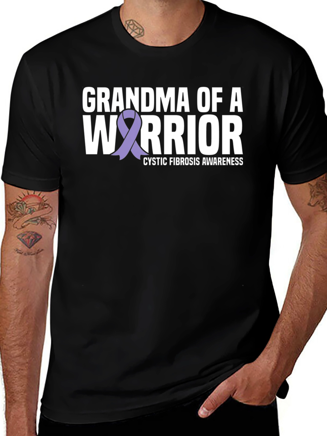 Grandma of a Warrior Cystic Fibrosis Awareness T-Shirt