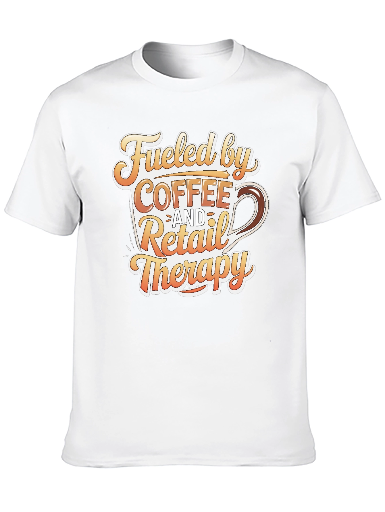 Coffee and Retail Therapy T-Shirt - Black