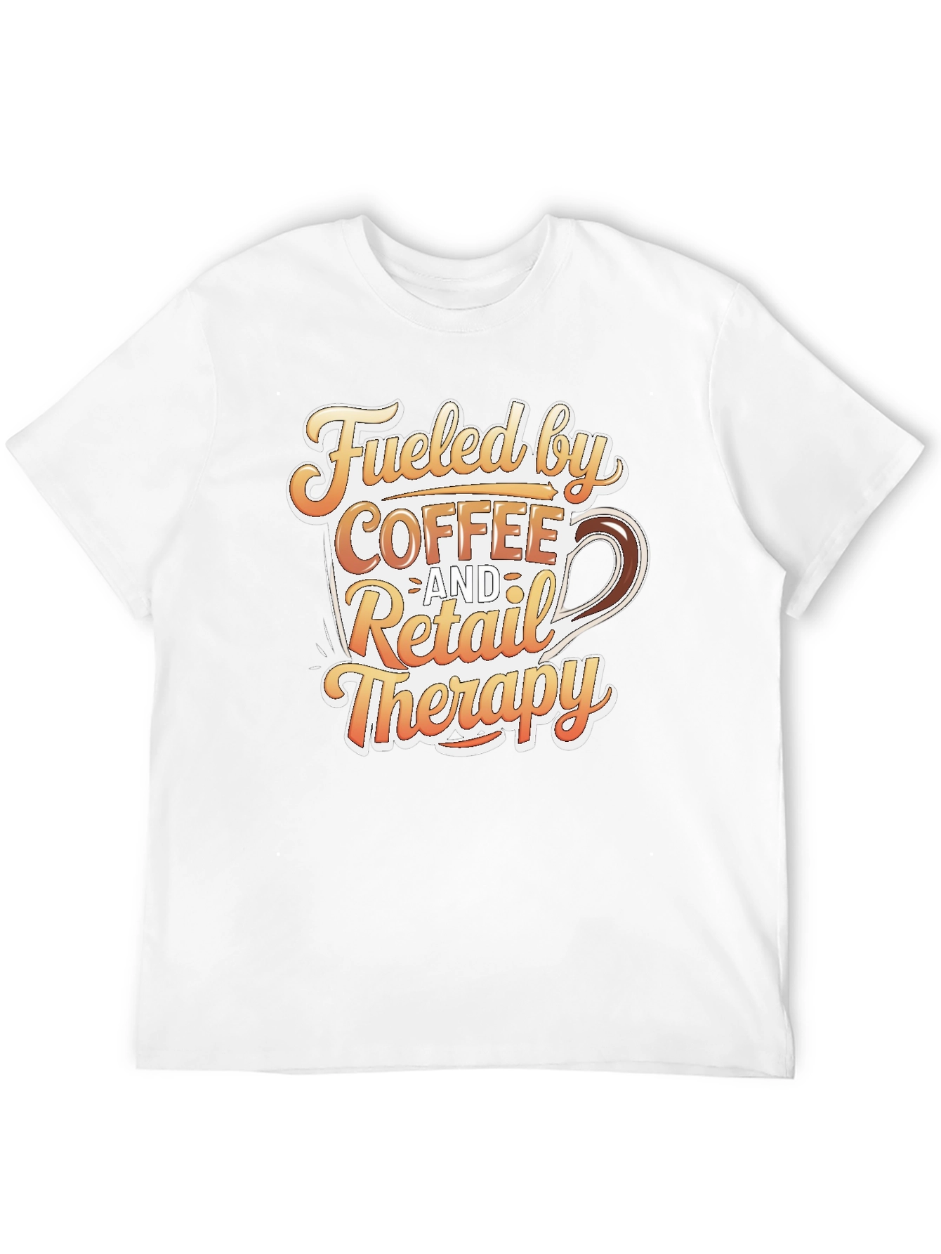 Coffee and Retail Therapy T-Shirt - Black