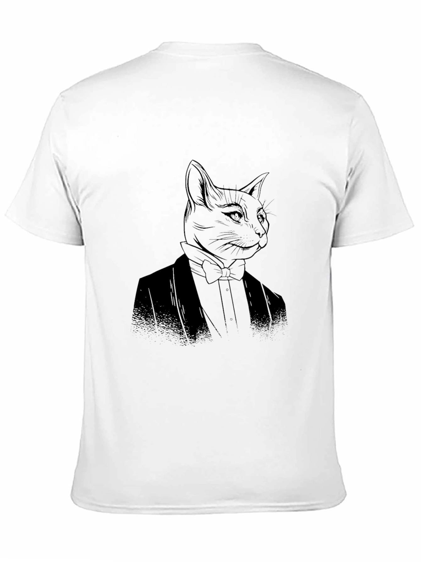 Dapper Cat in Tuxedo T-Shirt - Black