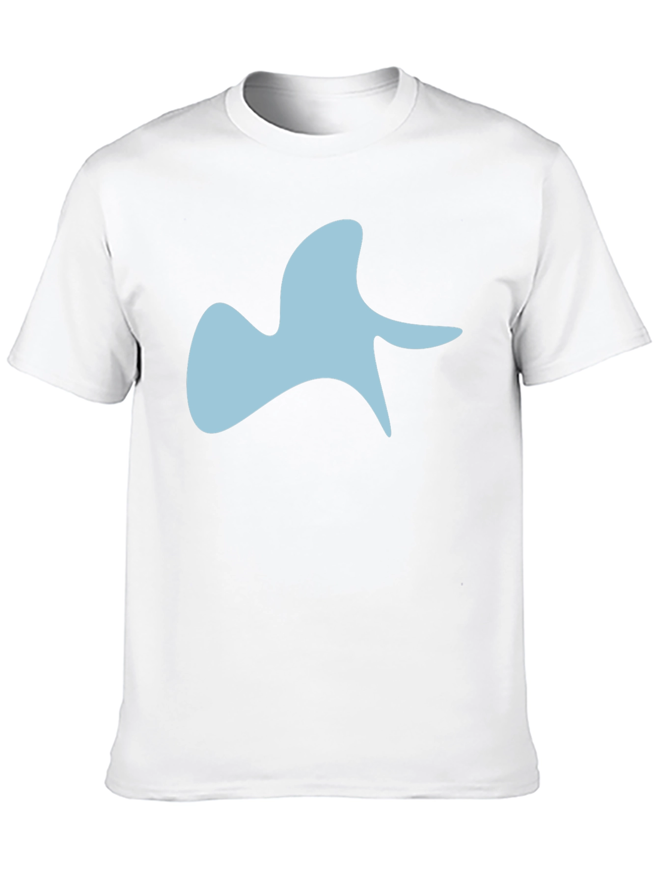 Abstract Blue Graphic Black T-Shirt