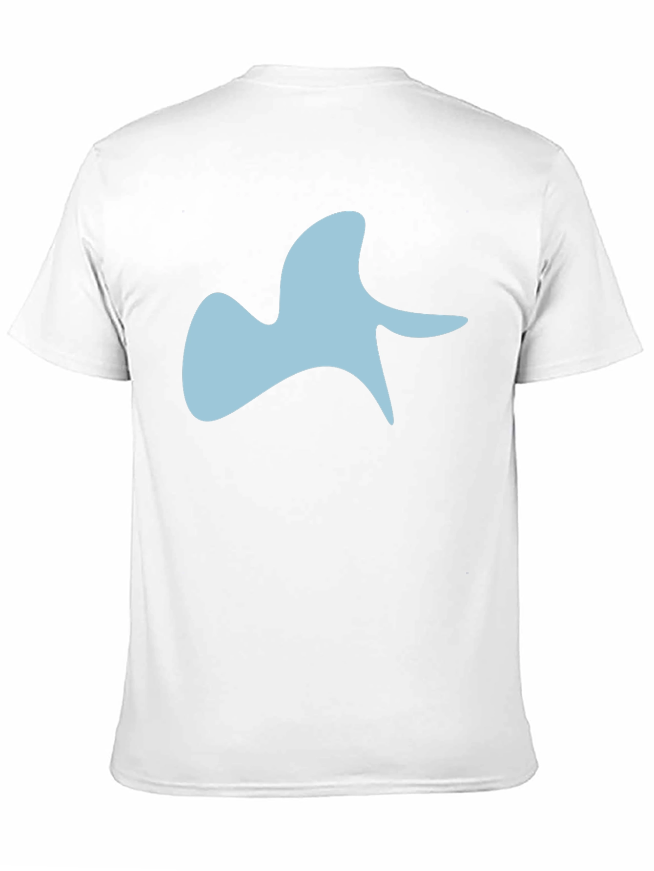 Abstract Blue Graphic Black T-Shirt