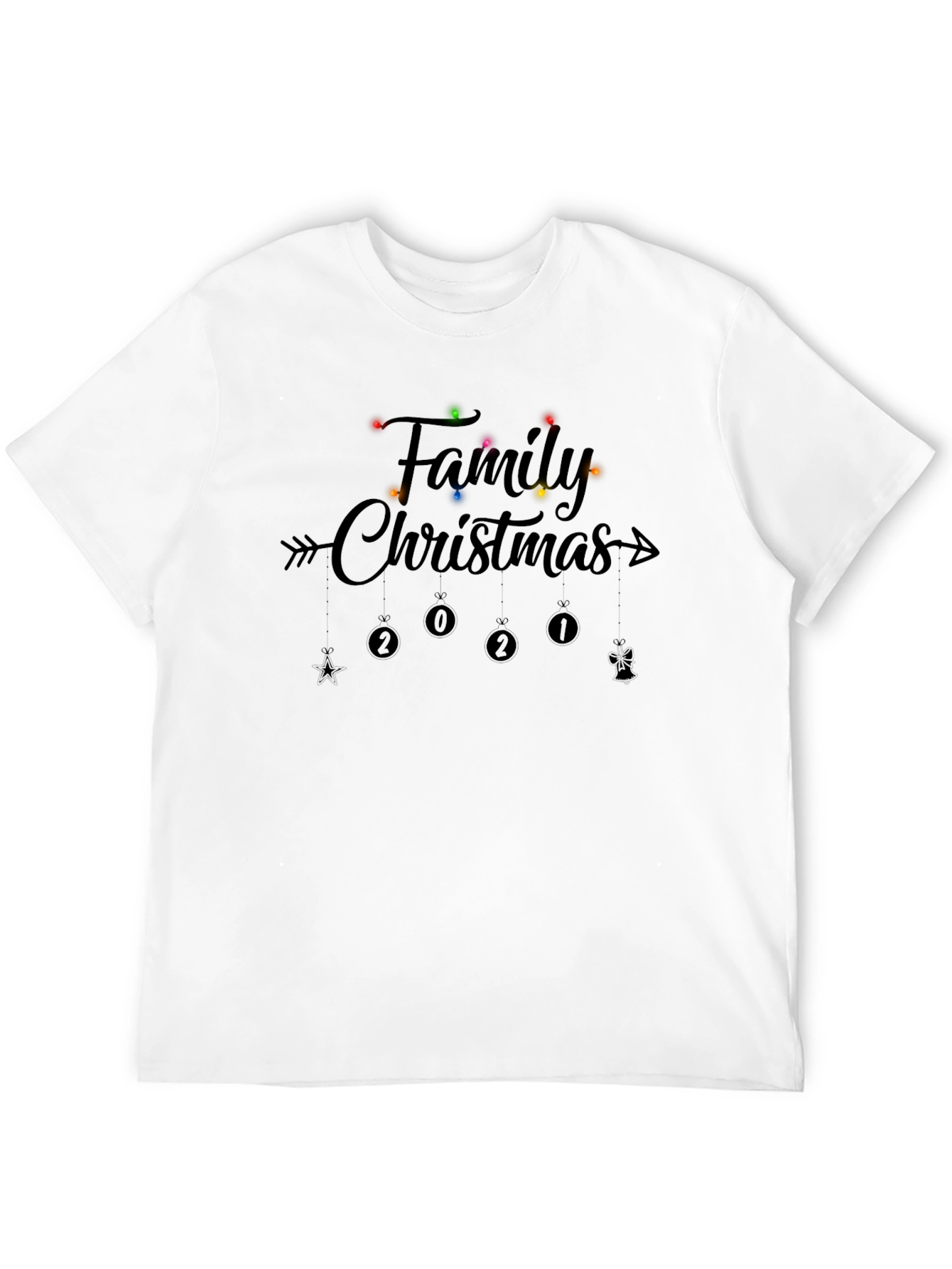 Family Christmas 2021 Black T-Shirt