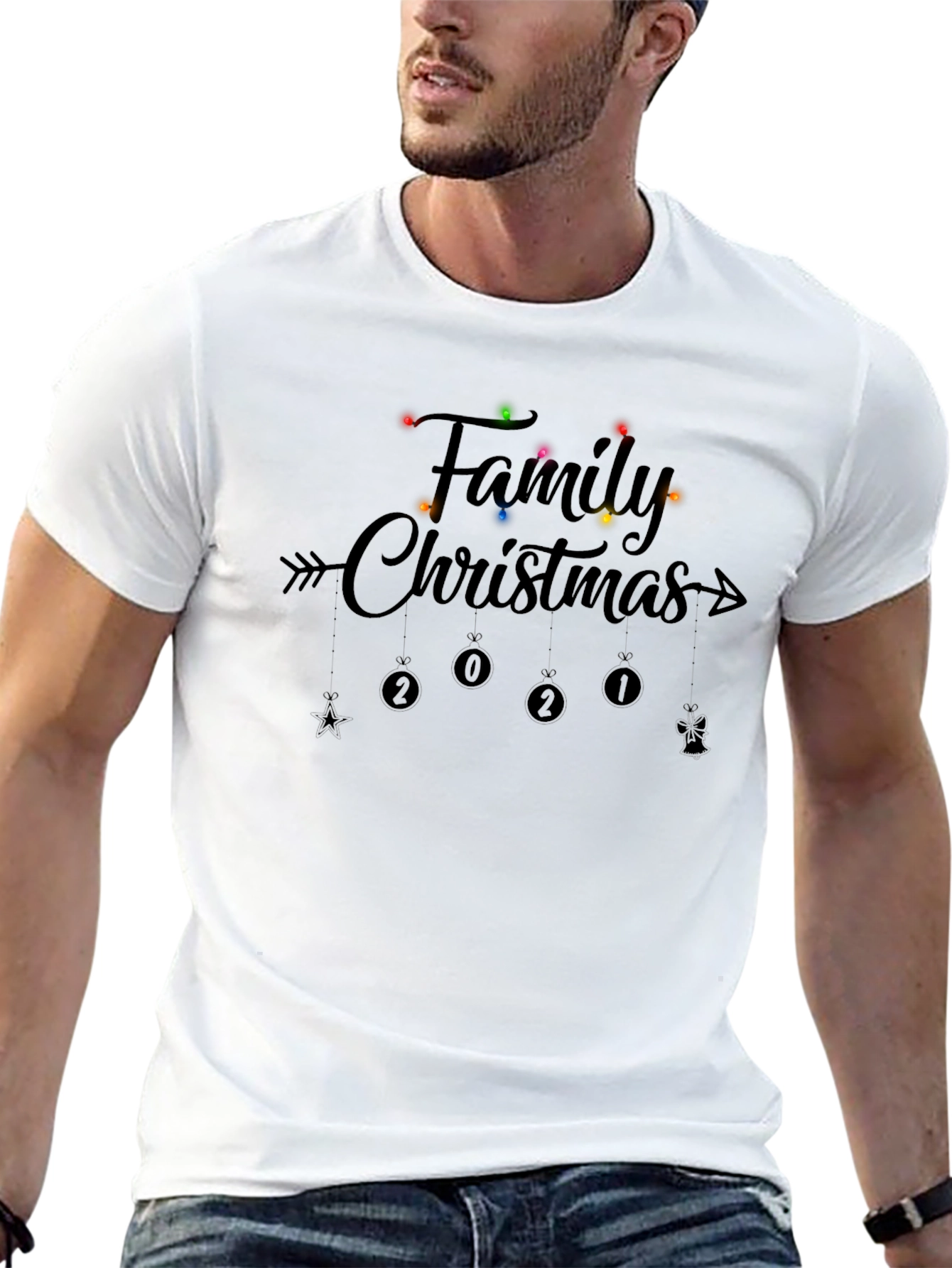Family Christmas 2021 Black T-Shirt